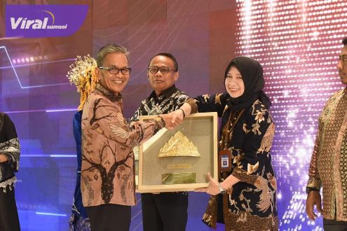 Hadiri Pertemuan Tahunan BI, Sekda Supriono Paparkan Pertumbuhan Ekonomi Sumsel Tertinggi di Sumatera. Foto : viralsumsel.com/win