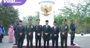 Hari Pahlawan di Kota Prabumulih Ditandai dengan Upacara Penaikan Bendera Merah-putih. Foto : viralsumsel.com/mal