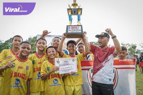 Nawasena C U-12 Juara Turnamen Sepakbola Bupati Muba Cup 2023. Foto : viralsumsel.com/dev