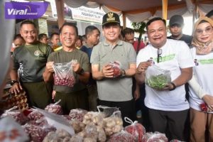 Pj Gubernur Sumsel, Pangdam II Sriwijaya dan Pj Walikota Lubuk Linggau Gelar Pasar Murah. Foto : viralsumsel.com/win