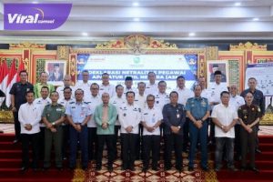 Pj Gubernur Agus Fatoni Pimpin Deklarasi Secara Serentak Netralitas ASN Provinsi dan Kabupaten/Kota se-Semsel. Foto : viralsumsel.com/win
