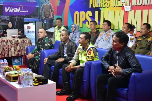 Forkopimda OKI Solid Kawal Masyarakat Rayakan Malam Pergantian Tahun Baru. Foto : viralsumsel.com/zep