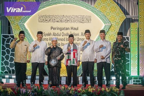 Pj Bupati Muba Apriyadi Hadiri Haul Sulthon Auliya Syekh Abdul Qodir Al-Jailani. Foto : viralsumsel.com/dev