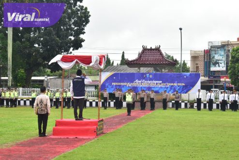 OKI Gelar Apel Gabungan Kesiapsiagaan Tanggap Bencana Alam. Foto : viralsumsel.com/zep