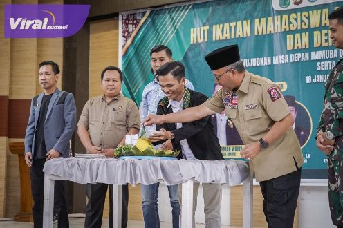 Bareng Pj Bupati Muba Apriyadi, IMMUBA Rayakan HUT ke-40. Foto : viralsumsel.com/dev