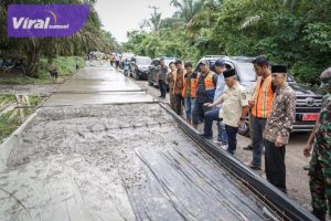 Kualitas Mantap dan Teruji, Jalan Desa Tanjung Agung Jadi Contoh Pembangunan di Muba. Foto : viralsumsel.com/dev