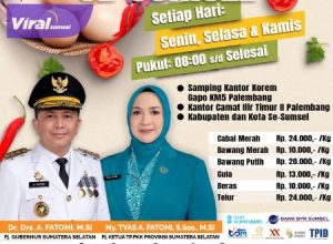 Pj Gubernur Agus Fatoni Segera Launching Gerakan Pengendalian Inflasi Serentak Se- Sumsel. Foto : viralsumsel.com/win