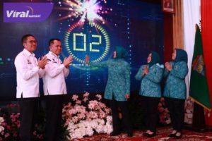 Ketua Umum TP PKK Tri Tito Karnavian Launching GBRSS, GPSSS, GPStSS di Sumsel. Foto : viralsumsel.com/win