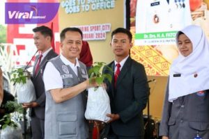 Masifkan Upaya Pengendalian Inflasi, Pj Gubernur Fatoni Launching GSMP Goes to School and Office. Foto : viralsumsel.com/win