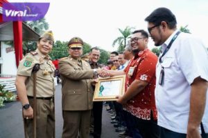 Wamen Ketenagakerjaan RI Pimpin Apel Bulanan K3 Nasional di Provinsi Sumsel. Foto : viralsumsel.com/win