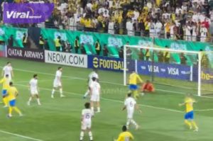 Momen Cristiano Ronaldo Gagal Cetak Gol di Depan Gawang Al Ain. Foto : twitter