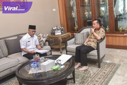 Sowan ke Pj Gubernur, Pj Bupati Apriyadi Laporkan Progress Pembangunan Jalan Tol di Muba. Foto : viralsumsel.com/dev