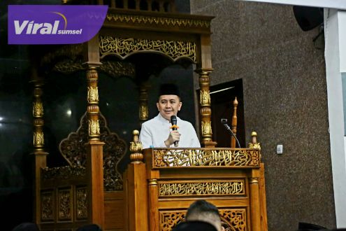 Pj Gubernur Agus Fatoni Minta Masyarakat Jaga Kondusifitas Guna Pertahakankan Predikat Sumsel Zero Konflik selama Ramadhan. Foto : viralsumsel.com/win