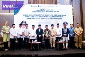 Pj Gubernur Sumsel Dr Agus Fatoni MSi saat Rapat Koordinasi Ketenagakerjaan Tahun 2024 Kabupaten Musi Banyuasin. Foto : viralsumsel.com/dev