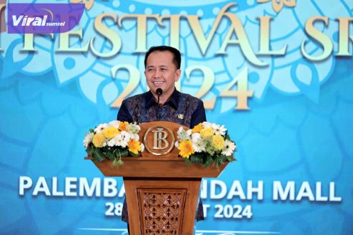 Pj Gubernur Agus Fatoni Buka Syariah Festival Sriwijaya 2024 BI Perwakilan Sumsel. Foto : viralsumsel.com/win