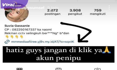 Tangkapan layar akun Sat Pol PP Provinsi Sumsel yang lama. Foto : Viralsumsel