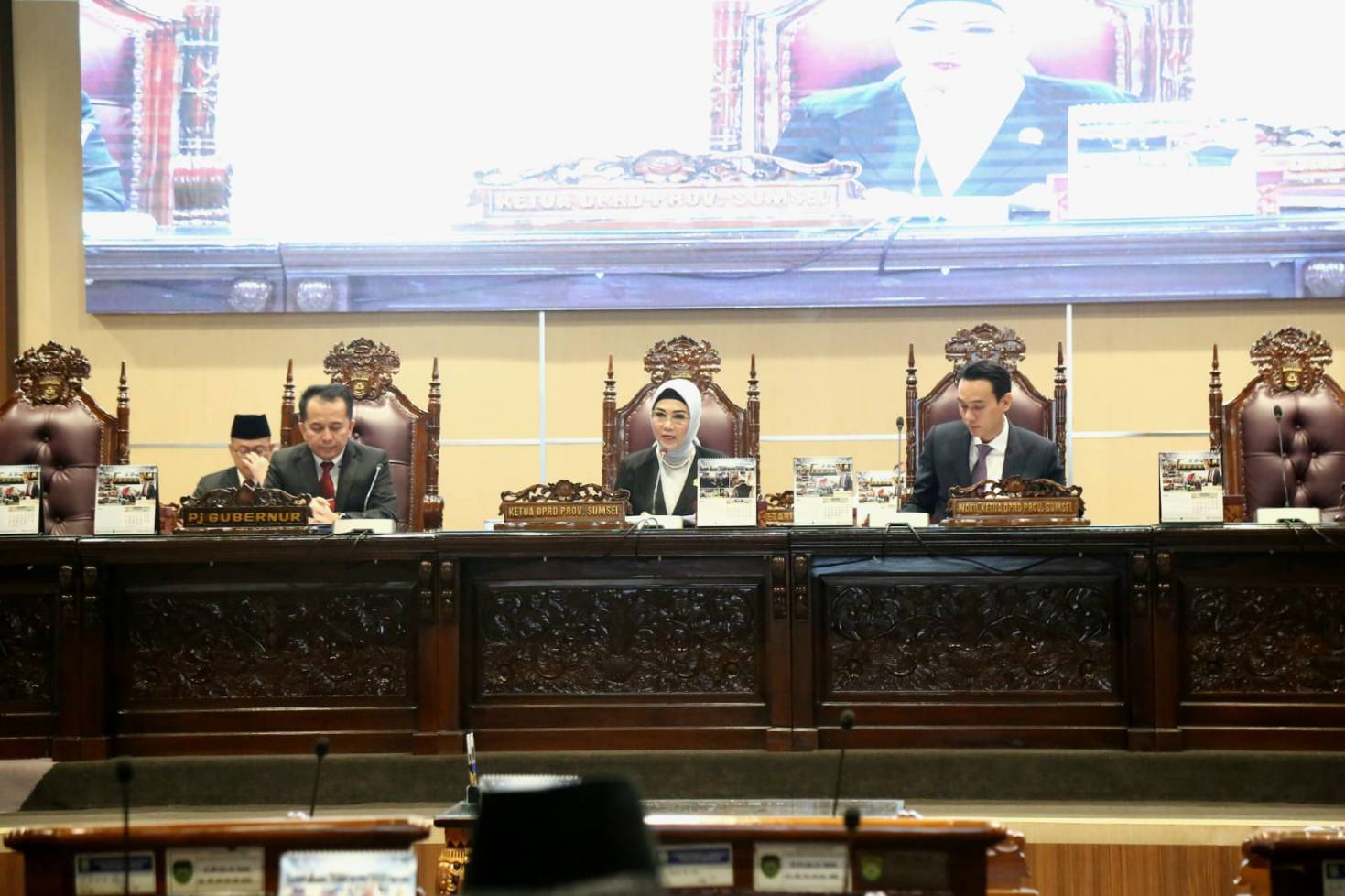 DPRD Provinsi Sumatera Selatan gelar Rapat Paripurna LXXXI (81) di Ruang Rapat Paripurna DPRD Provinsi Sumsel, Palembang, Sumatera Selatan, Senin (25/3/2024). Foto : viralsumsel.com/ril