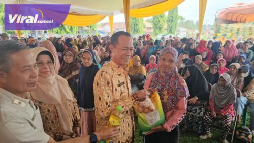 Rutin dan Terjadwal, Pj Wako Prabumulih Kembali Buka Pasar Murah. Foto : viralsumsel.com/man