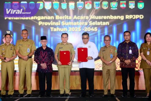 Pj Gubernur Agus Fatoni Buka Musrenbang RPJPD Sumsel 2025-2045. Foto : viralsumsel.com/win