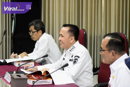 Tim Evaluasi Kemendagri Sampaikan Apresiasi Capaian Kinerja dan Penghargaan Pj Gubernur Agus Fatoni. Foto : viralsumsel.com/win