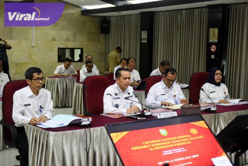 Evaluasi Kinerja Pj Kepala Daerah Triwulan II di Kemendagri, Pj Gubernur Agus Fatoni Beberkan Keberhasilan Tangani Kemiskinan Ekstrem di Sumsel. Foto : viralsumsel.com/win