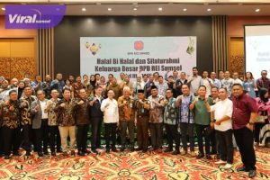 Ratu Dewa dalam acara Halal Bi Halal bersama Pengurus DPD REI Sumsel yang berlangsung di Ballroom II Hotel Aryaduta Palembang, Rabu (17/4/202) siang.