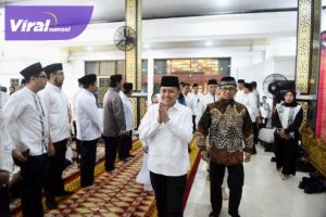 Eratkan Silahturahmi, Pj Gubernur Agus Fatoni Hadiri Tabligh Akbar dan Halal Bihalal Pegawai Pemprov Sumsel. Foto : viralsumsel.com/win