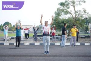 Pemkot Prabumulih Kembali Gelar Senam Bersama Jumat Pagi. Foto : viralsumsel.com/man