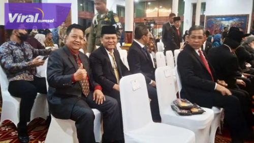 Pj Walikota Prabumulih Hadiri Pelantikan Pj Bupati Muba di Griya Agung Palembang. Foto : viralsumsel.com/man