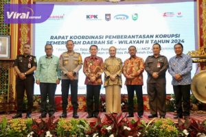 Pj Gubernur Agus Fatoni Buka Rakor Program Pemberantasan Korupsi Wilayah II, MCP KPK Tahun 2024. Foto : viralsumsel.com/win