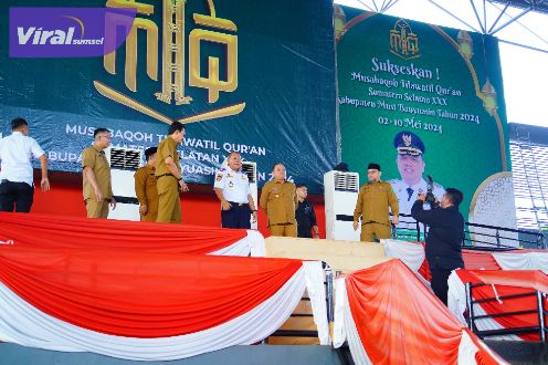 Pj Bupati Muba H Sandi Fahlepi Tinjau Kesiapan Pembukaan MTQ ke-XXX Tingkat Provinsi Sumsel. Foto : viralsumsel.com/dev
