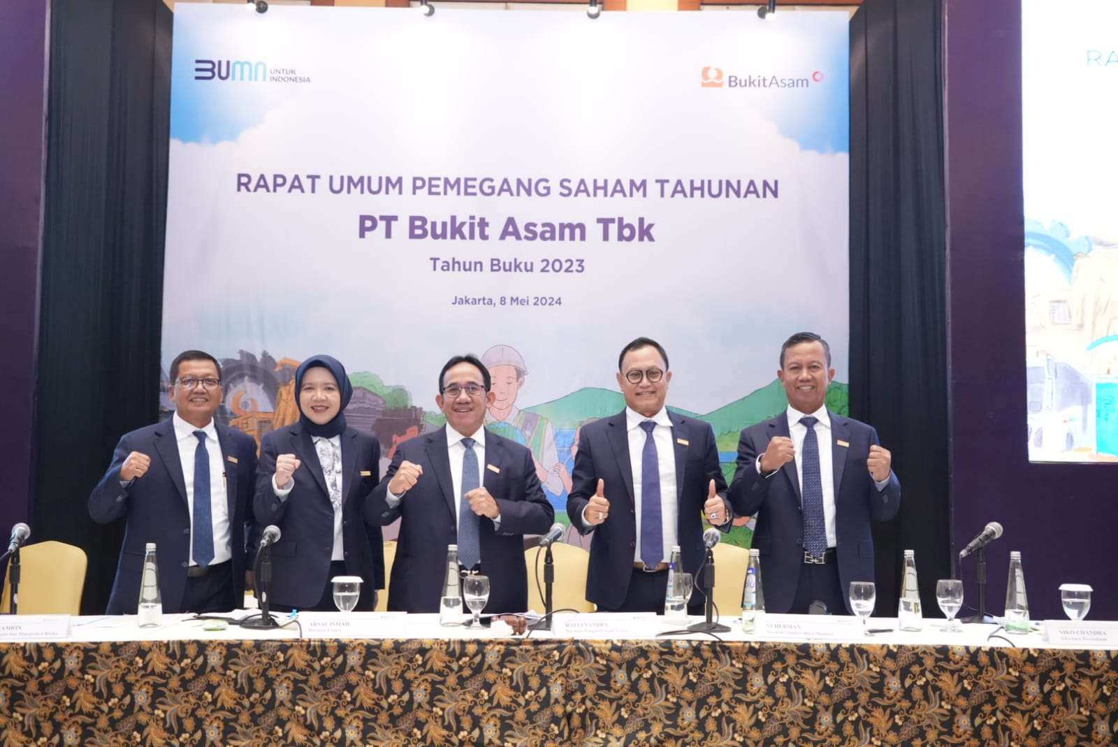 RUPS Tahun Buku 2023, Bukit Asam (PTBA) Bagikan Dividen Rp 4,6 Triliun. Foto : viralsumsel.com/fit