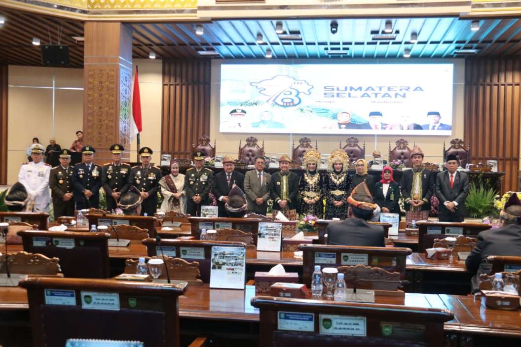 Peringatan Hari Jadi Sumsel ke 78, Ketua DPRD tekankan semangat kebersamaan wujudkan Sumsel yang Maju, Mandiri dan Sejahtera. Foto :  viralsumsel.com/ril