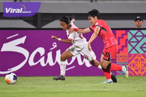 Pertandingan Tim Nasional (Timnas) Indonesia U-17 Wanita vs Korea Selatan (Korsel) U-17 Wanita dalam laga lanjutan Piala Asia U-17 Wanita di Stadion Kapten I Wayan Dipta, Gianyar, Bali, (9/5/2024). Foto : pssi