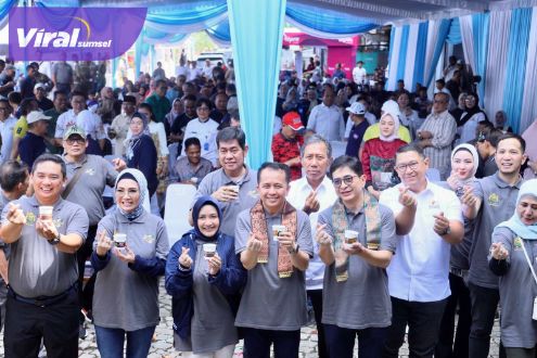 Ketua Umum Kadin Indonesia Apresiasi dan Dukung Launching Kopi Sumsel. Foto : viralsumsel.com/win