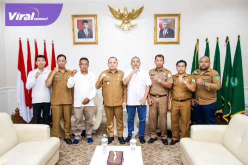 KONI Muba Temui Pj Bupati Sandi Fahlepi Bahas Persiapan Porprov 2025. Foto : viralsumsel.com/dev