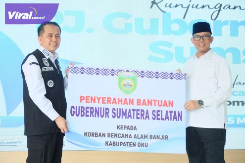 Pj Gubernur Agus Fatoni Gerak Cepat Tangani Dampak Banjir di Kabupaten OKU. Foto : viralsumsel.com/win