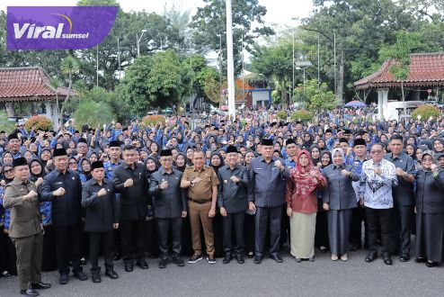 1.484 PPPK Pemkot Palembang Resmi Dilantik Pj Walikota Ratu Dewa. Foto : viralsumsel.com/nto