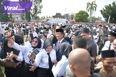 Berkat Komitmen Pemkab OKI, Ribuan Honorer Sudah Diangkat Jadi ASN PPPK. Foto : viralsumsel.com/zep