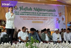 H Muchendi Hadiri Haflah Akhirussanah dan Haul KH Noer di Ponpes An-Nur Lempuin OKI. Foto : viralsumsel.com/asa