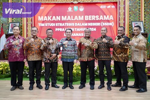 Pj Gubernur Agus Fatoni Gelar Ramah Tamah dengan Tim SSDN PPRA LXVII Lemhanas RI. Foto : viralsumsel.com/win