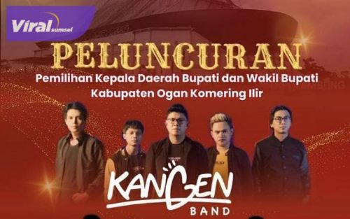Dimeriahkan Kangen Band, KPU OKI Launching Pilkada 2024. Foto : viralsumsel.com