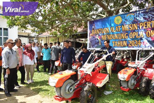 Pompanisasi dan Mekanisasi, Pacu Optimasi 65 Ribu Hektare Lahan Pertanian di OKI. Foto : viralsumsel.com