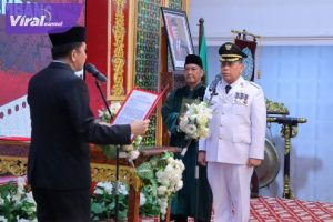 Pj Walikota Palembang Resmi Berganti, Ucok Abdul Rauf Prioritaskan Inflasi Terjaga Hingga Turunkan Stunting. Foto : viralsumsel.com/nto