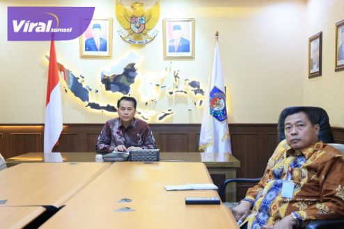 Pj Gubernur Sumsel Agus Fatoni Ikuti Rapat Fasilitasi Pilkada Serentak yang Dipimpin Mendagri. Foto : viralsumsel.com/win