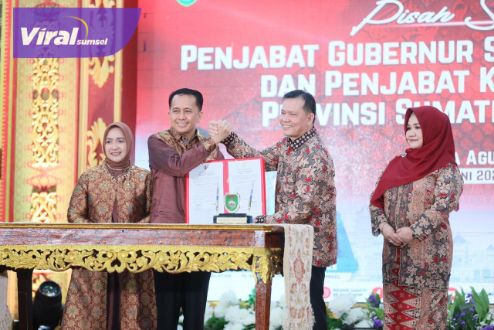 Pj Gubernur Sumut Ucapkan Terima Kasih kepada Masyarakat Sumsel. Foto : viralsumsel.com/win