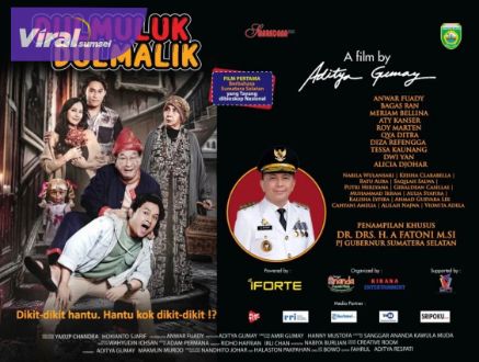 Adu Akting bersama Anwar Fuady, Pj Gubernur Agus Fatoni Nobar Pemutaran Perdana Film ‘Dul Muluk & Dul Malik’ di XXI OPI Mall Palembang. Foto : viralsumsel.com/win