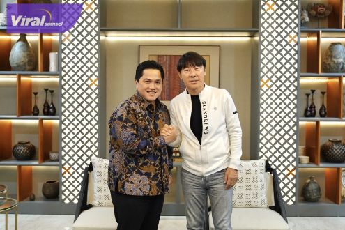 PSSI Resmi Umumkan Perpanjangan Kontrak Shin Tae-yong. Foto : viralsumsel.com/pssi