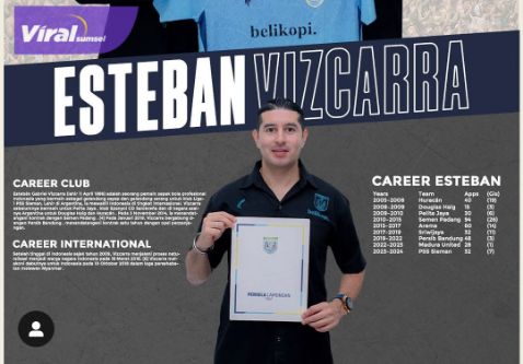 Liga 2 : Esteban Vizcarra Resmi Gabung Persela Lamongan. Foto : viralsumsel.com/lib