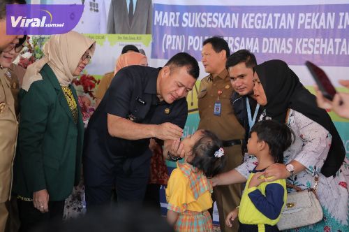 Pertahankan Zero Polio, Pj Walikota Resmikan Pekan Imunisasi Nasional 2024. Foto : viralsumsel.com/nto